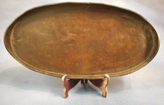 An oval mahogany tray 17"