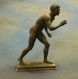 After the Antique, a bronze figure of a standing athlete 9"