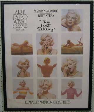A poster "Marilyn Monroe as Photographed by Best Screen The Last Sitting Edward Weston Graphics" (some water damage to the base) 30" x 24"