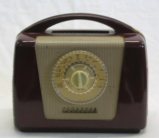 A Ferguson radio contained in a red plastic case