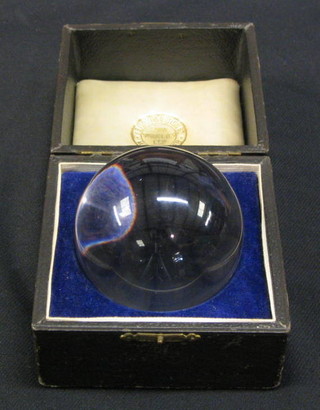 A crystal ball, boxed 3"