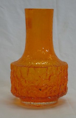A Whitefriars Orange Wide Bottomed vase 