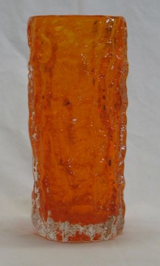 A Whitefriars medium Tangerine Bark vase 7"