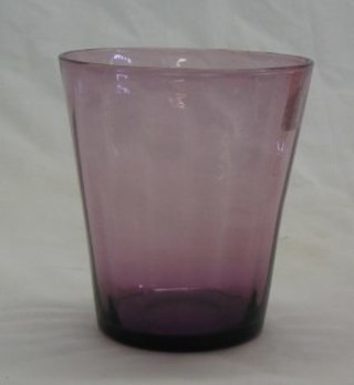 A Whitefriars Purple Optical Beaker Powell 4"