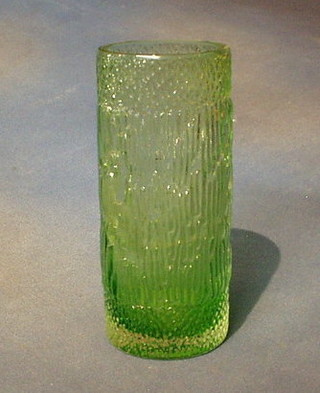 A Wedgwood frosted green glass vase