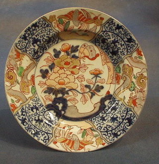 A 19th Century Japanese Imari porcelain plate decorated flowers with butterfly 9"