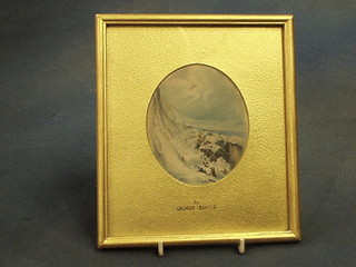A 19th Century coloured Baxter print "Avalanche at Lewes" 4"
