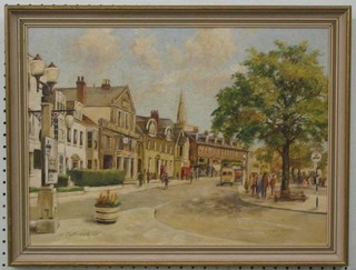 I G Winder, oil painting on board "Carfax Horsham" signed and dated 1969 14" x 19"