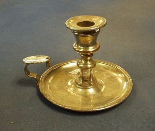 A silver plated chamber stick