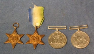 A group of 4 medals 1939/45 Star, Atlantic Star, British War medal and Defence medal