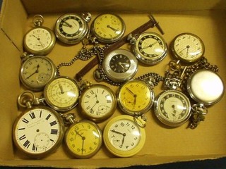 A Goliath open faced pocket watch by Smith & Sons (f), a Smiths Empire pocket watch, a Regetian pocket watch, a Duke railway time keeper pocket watch, a Siro Centre Second sports recorder pocket watch, a Timex pocket watch, 3 Smiths open faced pocket watches and 5 Ingersoll and 1 other