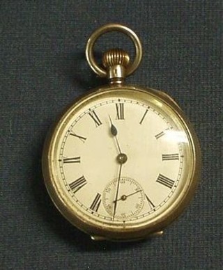 An Omega open faced pocket watch, case marked 0.935