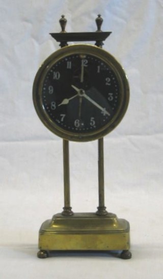 A Gravity clock contained in a polished steel case