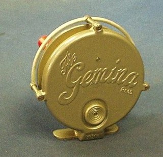 A Gemina centre pin fishing reel, boxed (as new)