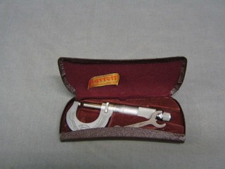 A Moore & Wright No.1961 micrometer, cased