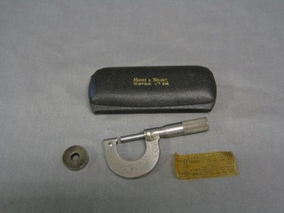 A Brown & Sharpe micrometer No.21, cased