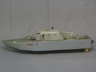 A large wooden model of an E-boat 51"