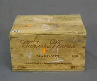 A half crate of 1996 Les Charmes De Kirwan Margaux