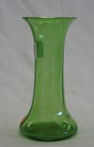 A Whitefriars tall Green Faceted vase Powell 6"