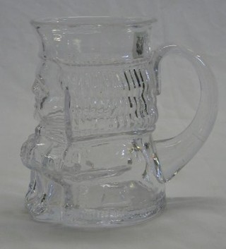 A Whitefriars Flint glass Toby tankard 5"