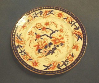 5 19th Century Imari patterned pottery plates 10"