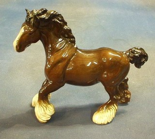 A Beswick figure of a standing shire horse 8"