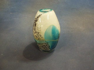 A Mdina Art Glass vase, the base signed 7"