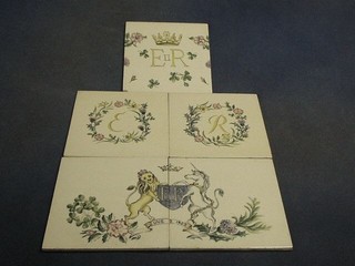 13 Pilkington tiles to commemorate QEII Coronation 1953