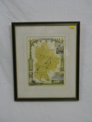 A 4 reproduction coloured maps "Bedfordshire, London, Herefordshire and Yorkshire North Ridings"