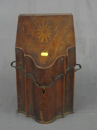A Georgian mahogany cutlery box with hinged lid 9" (no interior)