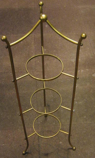 A brass 3 tier cake stand