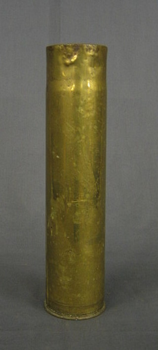 A WWI Continental brass shell case