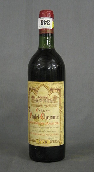A bottle of 1979 Chateau Pontet Clauzur St Emillion Grand Cru