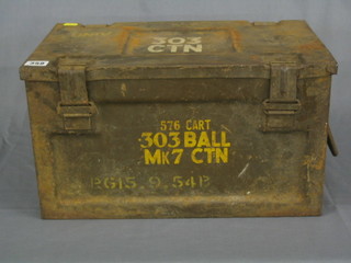 A 303 Mk 7 metal ammunition box 