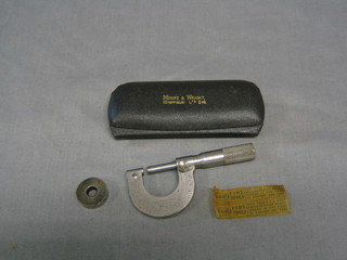 A Brown & Sharpe micrometer No.45 and 45RS, cased and a Brown & Sharpe micrometer No.21, cased