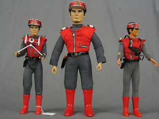 2 Captain Scarlet talking figures and 1 other