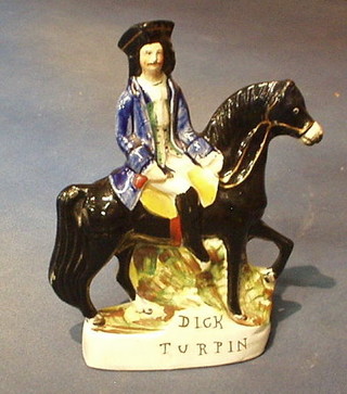 A 19th Century Staffordshire flat back figure "Dick Turpin" 9"