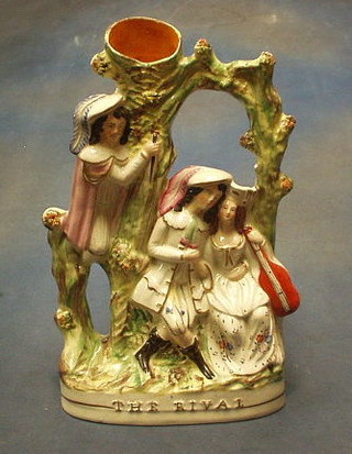A 19th Century flat back Staffordshire arbour group "The Rivals" 13"