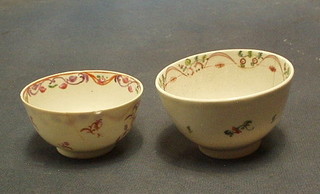 2 18th Century porcelain teabowls (cracked)