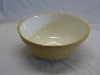 A Green & Co Ltd brown glazed pottery mixing bowl