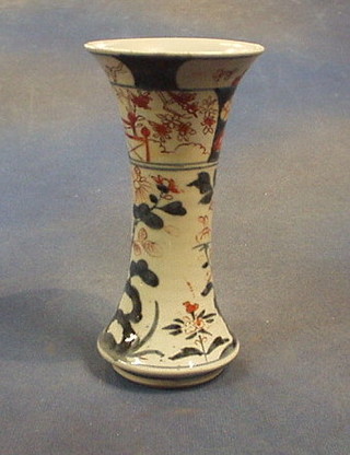 A 19th Century Japanese Imari porcelain waisted vase 7" (f and r)