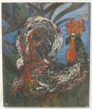 Modern art, oil painting on canvas "Cockerel" 20" x 25"