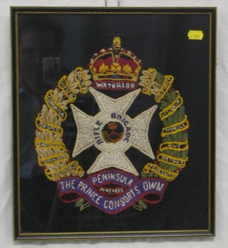 A military stitch work picture "The Rifle Brigade" 14" x 12"