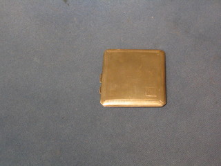 A silver cigarette case with engine turned decoration Chester 1931