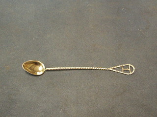 A set of 6 "Swedish" silver cocktail spoons numbered 1-6, 2 ozs