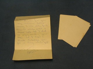 3 hand written letters by Tommy Steele