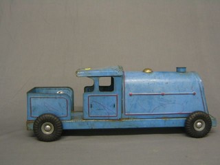 A blue painted Triang Express train 20"