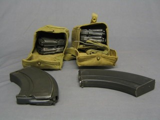 2 ammunition pouches, 6 Bren gun magazines and a pair of WWII webbing gaiters