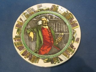 A Royal Doulton series ware plate "The Book Worm" the base marked Royal Doulton D3089