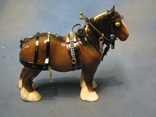 A standing figure of a Beswick dray horse 9"